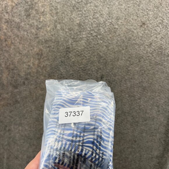 Lilly Pulitzer Tank Women Medium Blue White Stripe Embroidered Shirt Top Zebra - Picture 9 of 9